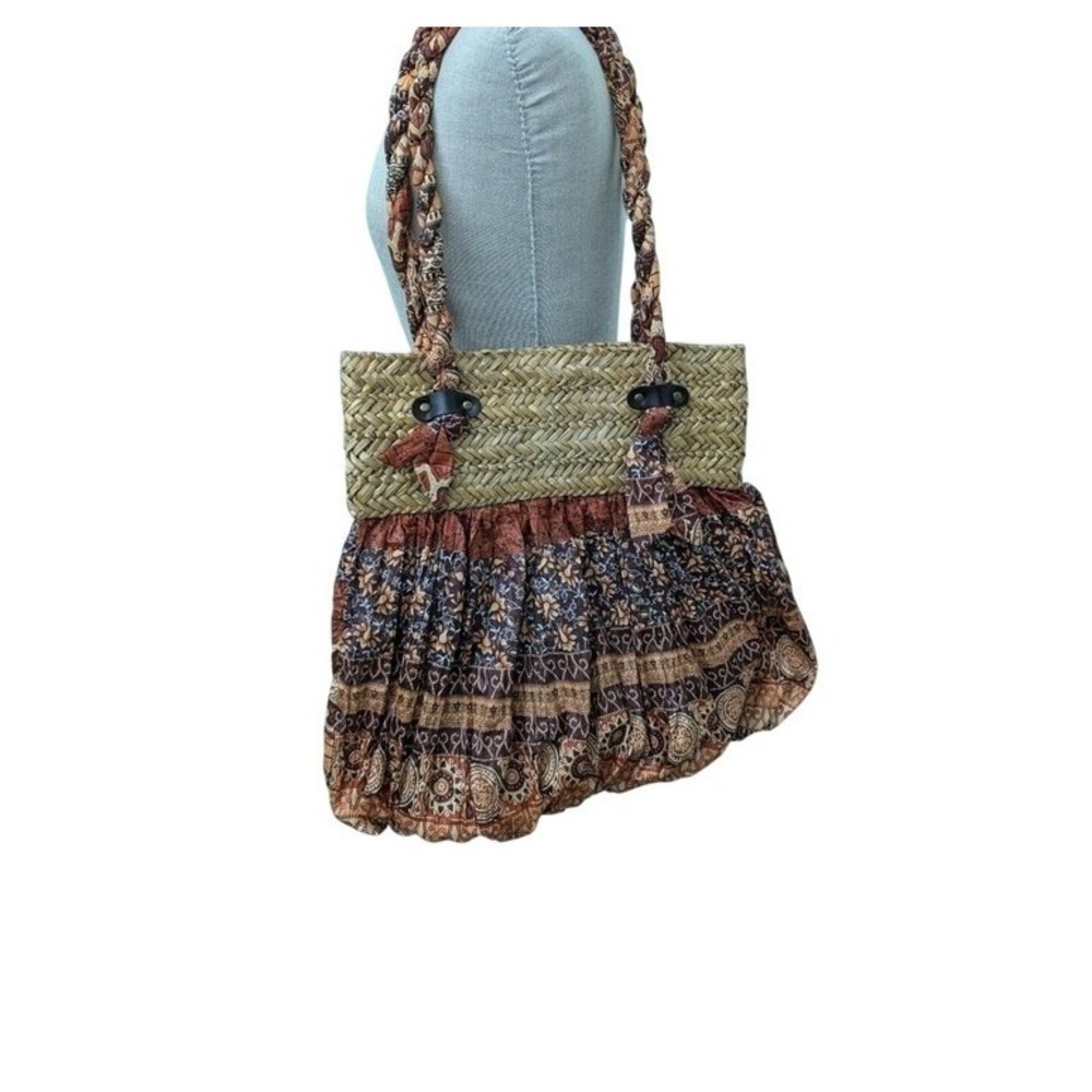 brown and orange boho bag with adjustable straps